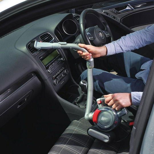 Black & Decker Car Handheld Vacuum Dry Vacuuming with Power 12.5W & Lighter Cable 12V Gray