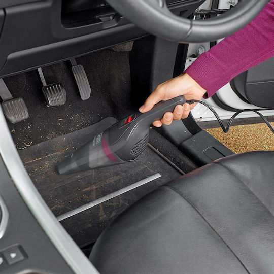 Black & Decker Car Handheld Vacuum Dry Vacuuming with Power 8.8W & Lighter Cable 12V
