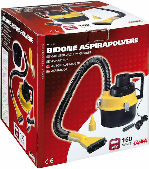 Lampa Car Handheld Vacuum with Cigarette Lighter Cable 24V 160W Yellow