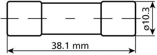 Lampa AGU Glass Fuse 15A Ασφάλεια Αυτοκινήτου Γυάλινη Στρογγυλή