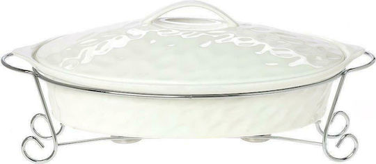 Cryspo Trio Punto Dutch Oven Oval Made of Porcelain 43cm 1pcs