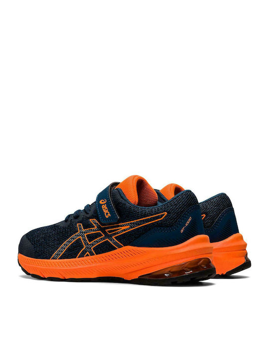 Asics GT-1000 11 PS Kids Sports Shoes Running with Hoop & Loop Closure Blue