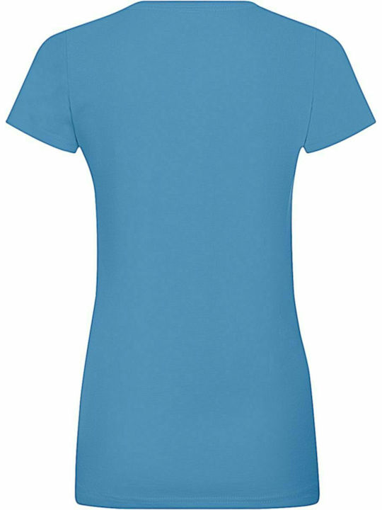 Fruit of the Loom Sofspun T Werbe-T-Shirt Azure Blue