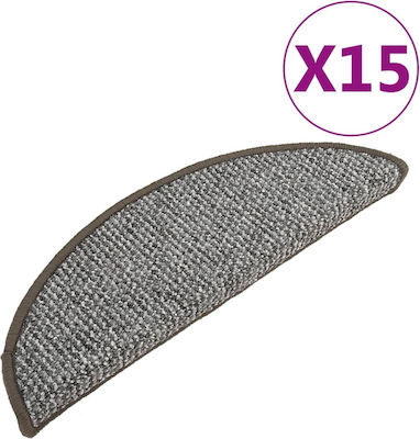 vidaXL Covorașe pentru scări Grey 65cm 149912 15buc