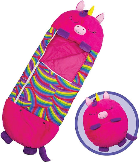 Happy Nappers Λούτρινος Μονόκερος Pink Unicorn Medium Υπνόσακος 50 εκ.