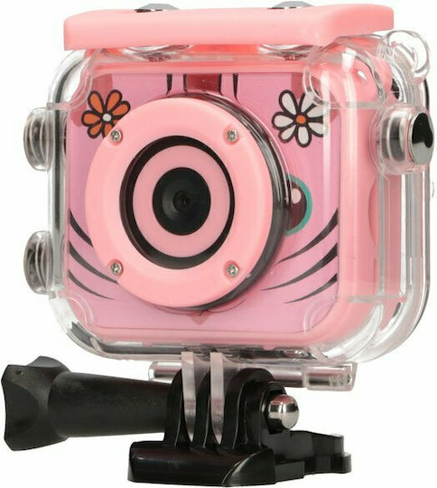 H18 Action Camera HD (720p) με Οθόνη 2" Ροζ