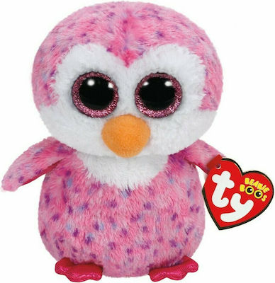 TY Plush Beanie Boos Glider Pink Penguin for 3+ Years 15 cm