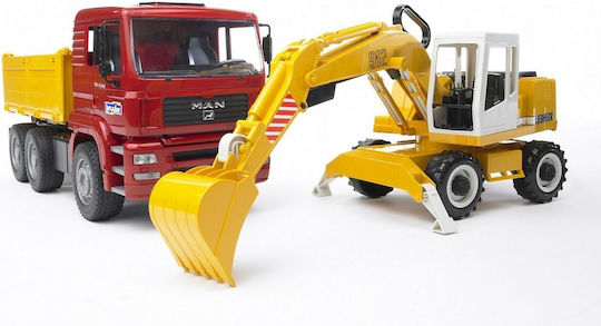 Bruder Χωματουργικό Man με Εκσκαφέα Liebherr Σετ με Φορτηγό 1:16 για 3+ Ετών