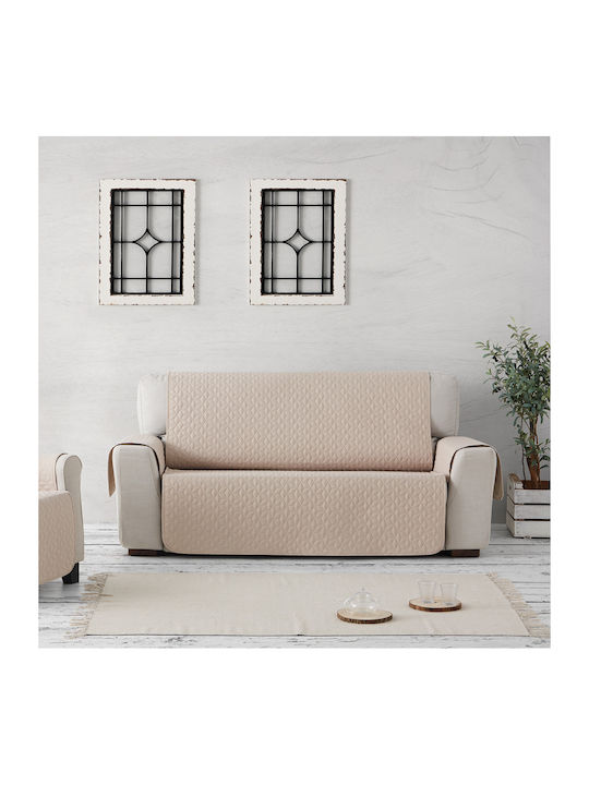 Aithrio Quilt Geo Teflon Waterproof Elastic Cover for Armchair Beige 1pcs GEO-TEFLON-QUILT-C/2-Μπεζ-Πολυθρόνα