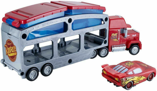 Mattel Disney Cars Color Changers Ice Racers Mack Dip & Dunk Trailer Set Cu Camion Pentru 4+ Ani