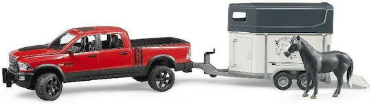 Ram with Trailer and Horse Toy Car 1:16 Pickup Truck for Ages 3+