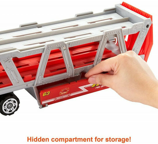 Mattel Matchbox Transporter Feuerwehrauto Set mit Truck 1:64 Feuerwehrauto für 3+ Alter