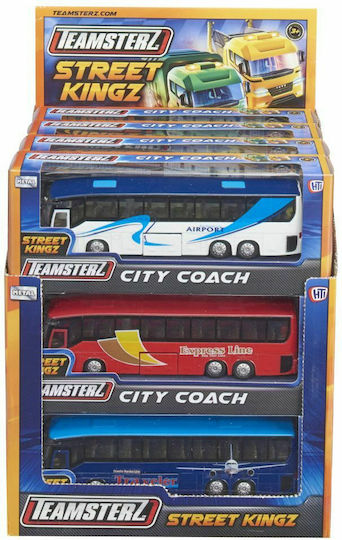 AS Teamsterz City Coach Bus 1:43 Für 3+ Jahre (Verschiedene Designs) 1Stück