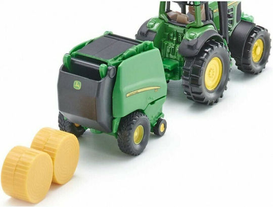 Siku John Deere Tractor With Baler Green Tractor Scale 1:50 Pickup Truck For 3+ Years Old