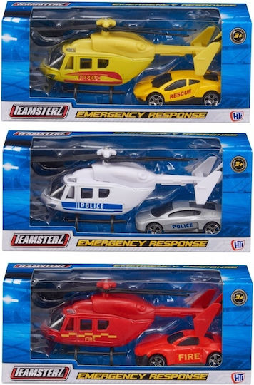 AS Teamsterz Emergency Response Set with Helicopter for 3+ years+ Years (Various Designs) 1pc