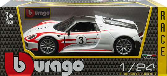 Bburago Porsche 918 Weissach Αυτοκινητάκι 1:24 για 3+ Ετών