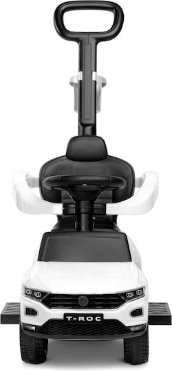 Toyz VW T-Roc Mașină Ride On Cu Mâner Pentru Părinți Pentru 12+ Luni Albă