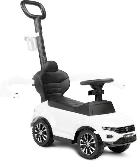 Toyz VW T-Roc Mașină Ride On Cu Mâner Pentru Părinți Pentru 12+ Luni Albă