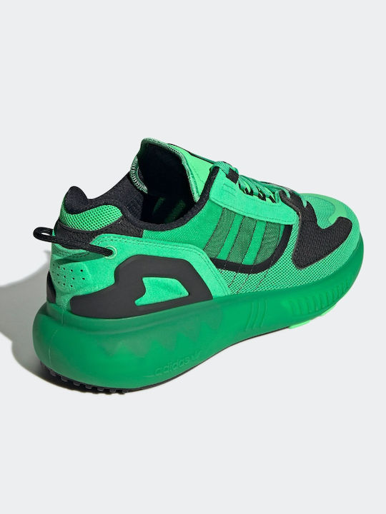 ZX 5K Boost Chunky Sneakers Semi Screaming Green / Screaming Green / Core Black