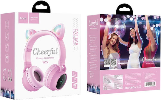 Hoco W27 Cat Ear Wireless / Wired On Ear Headphones with 5 hours of Operation Gray