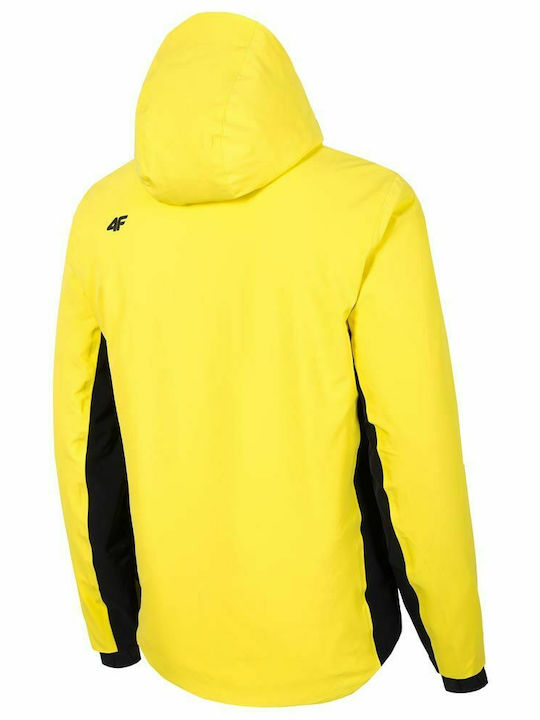 4F Men's Ski & Snowboard Jacket Yellow H4Z19-KUMN012-71S