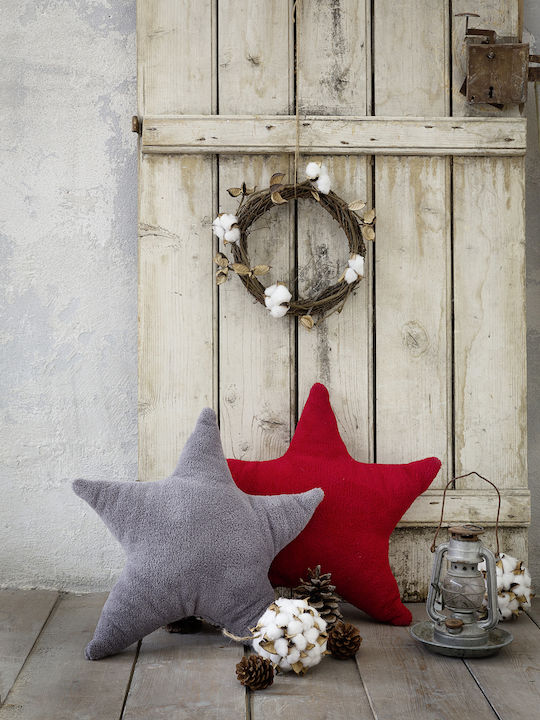 Nima Weihnachtsdekoratives Kissen Star Stern Gray 45x45cm