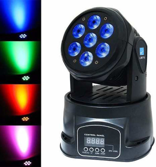 Φωτορυθμικό LED DMX με Ρομποτική Κεφαλή LM-70 RGBW