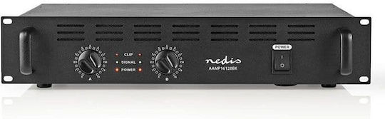 Nedis PA Power Amplifier 2 Channels 300W/4Ω 170W/8Ω with Cooling System Black