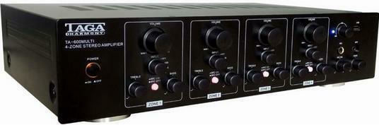 Taga Harmony Integrated Commercial Amplifier 4 Zone Equipped with USB Black