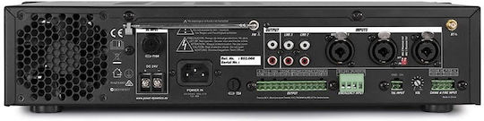 Power Dynamics PDV120MP3 Προενισχυτής Εγκαταστάσεων 5 Καναλιών 120W/8Ω με 4 Ζώνες 120W/100V με Σύστημα Ψύξης και Συνδέσεις USB/FM/Bluetooth