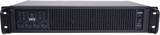 Ihos D-2004 PA Power Amplifier 4 Channels 640W/4Ω 400W/8Ω Black