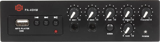 Show PA-40HM Integrated Commercial Amplifier 40W/100V Equipped with USB Black