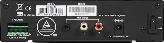 Show PA-40HM Integrated Commercial Amplifier 40W/100V Equipped with USB Black