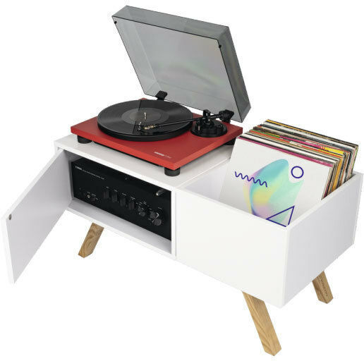 Glorious Turntable Lowboard Έπιπλο Hi-Fi Λευκό 86.2x24x42cm