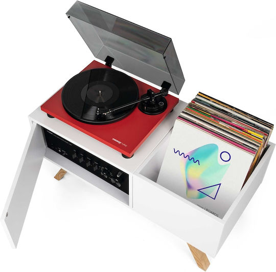 Glorious Turntable Lowboard Έπιπλο Hi-Fi Λευκό 86.2x24x42cm