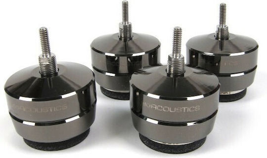 IsoAcoustics Gaia I Αντικραδασμικά Πατάκια Σετ 4 Τεμαχίων Ασημί