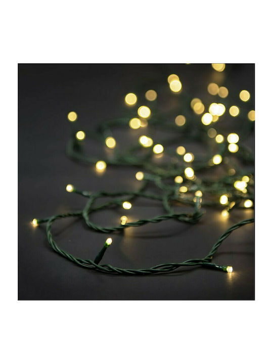 100 Lights LED 8m. Warm White in String 1pcs