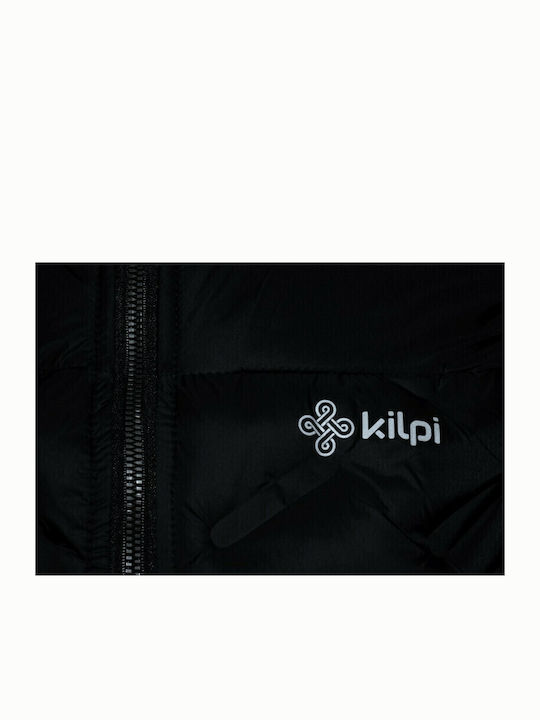 Nai-w Short Women's Sleeveless Puffer Jacket Black