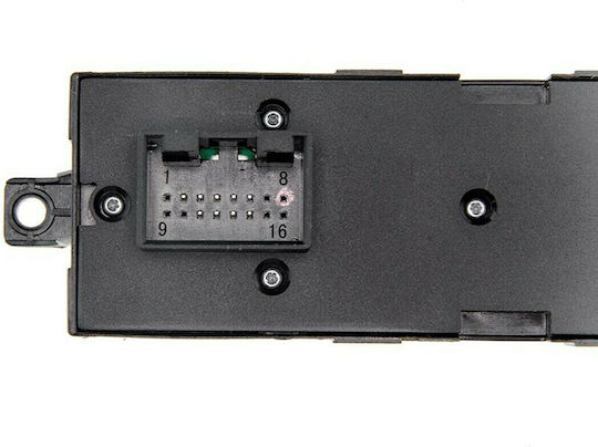 NTY Car Window Switch for Skoda Fabia / Octavia / Superb Red Lighting 9pin Black