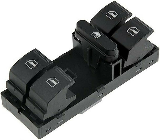 NTY Fensterheberschalter Auto für Skoda Fabia / Octavia / Hervorragend / Yeti 10pin Schwarz