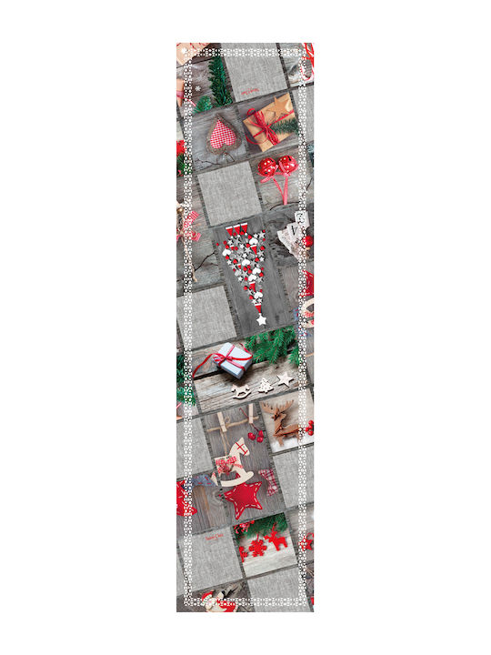 Saint Clair 2026 Christmas Placemats Fabric Gray L160xW40xH40cm.