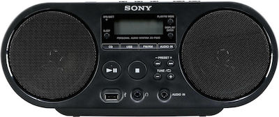 Sony Φορητό Ηχοσύστημα ZS-PS50 με CD / MP3 / USB / Ραδιόφωνο σε Μαύρο Χρώμα