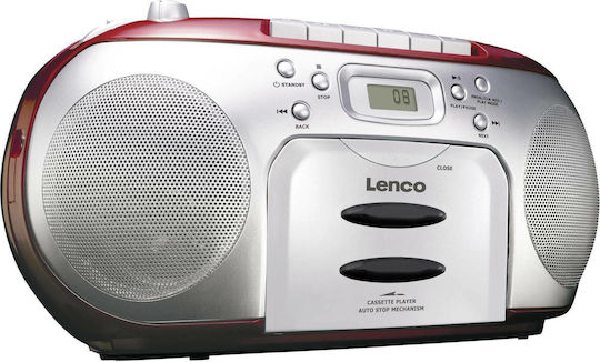 Lenco SCD-420 Φορητό Ηχοσύστημα με CD / Κασετόφωνο / Ραδιόφωνο Κόκκινο