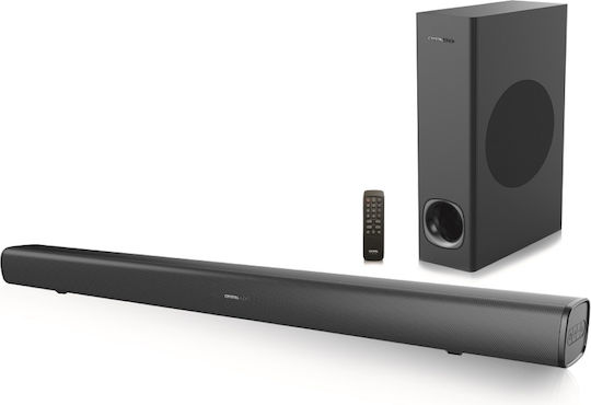 Crystal Audio CASB160 Soundbar 2.1 Bluetooth 160W με Τηλεχειριστήριο Μαύρο