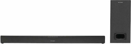 Sharp HT-SBW110 Саундбар 2.1 Bluetooth и HDMI 180W с Дистанционно Черен