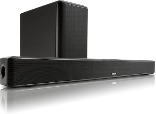 Denon DHT-S514 Soundbar 2.2 Bluetooth und HDMI 175W mit kabellosem Subwoofer und Fernbedienung Schwarz