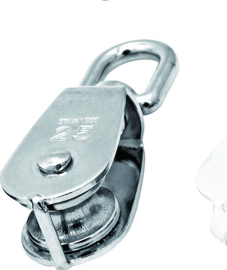 Eval Stainless Steel Boat Pulley with Single Sheave and Swivel 60x21x15mm6mm