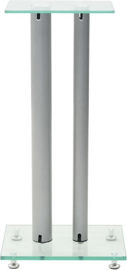 vidaXL Speaker Stands in Silver Color