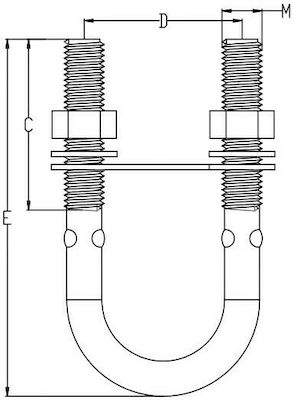 Eval Dock Cleats Inox Τύπου V 130x55x10mm