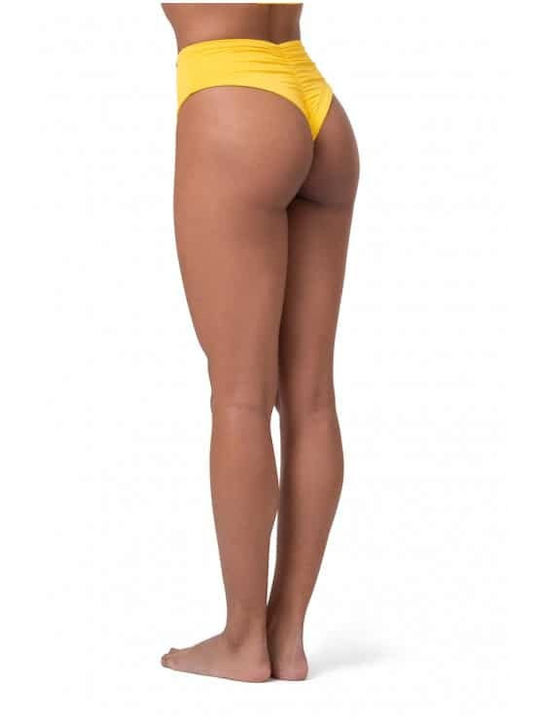 NEBBIA High-Waist Sporty Bikini Bottom 555 Yellow